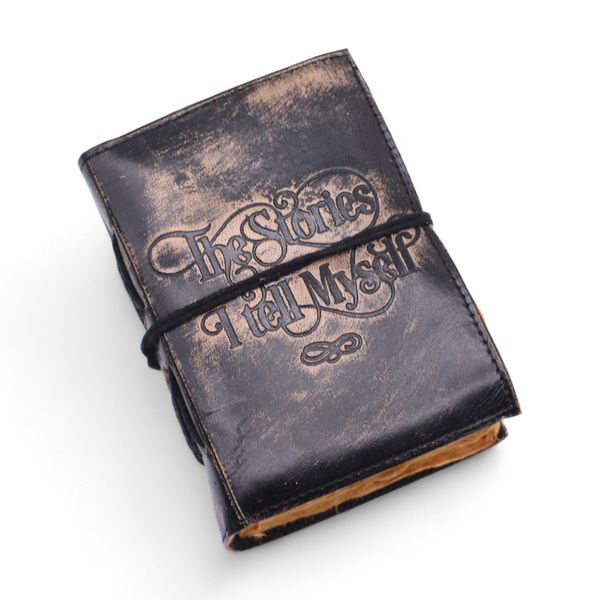 Dik Leren Notitieboekje met Deckled Edge (5×3,5") – The Stories I Tell Myself