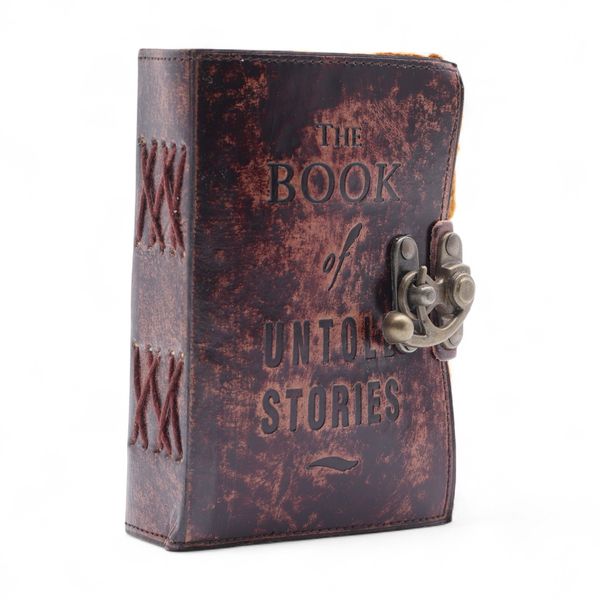 Dik Leren Notitieboekje met Deckled Edge (6×4") – The Book of Untold Stories