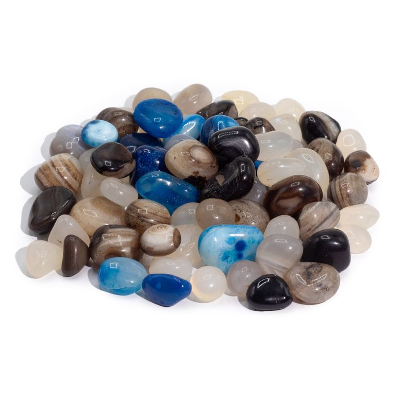 Bulk Natuurlijke Gemengde Agaat - 1kg (ongeveer 70 stenen)