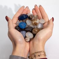 Bulk Natuurlijke Gemengde Agaat - 1kg (ongeveer 70 stenen)