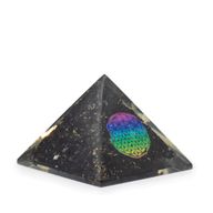 Kleine Organiet Piramide – Flower of Life – Zwarte Toermalijn