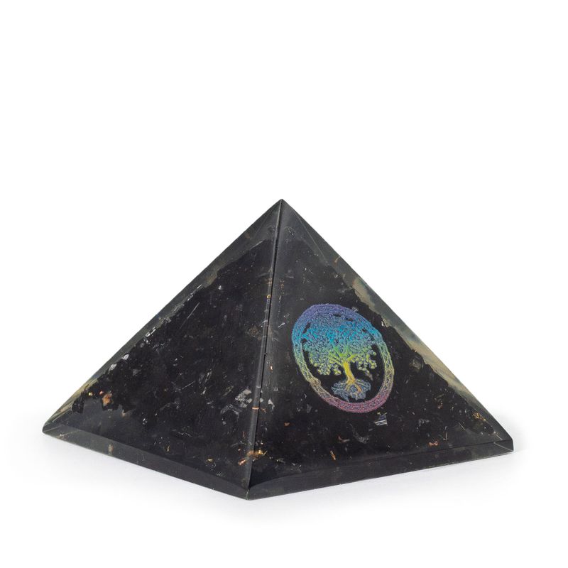Kleine Organiet Piramide – Tree of Life – Zwarte Toermalijn