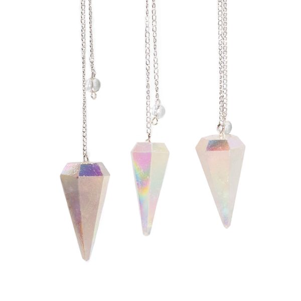 Zeszijdige Pendel – Aurora Kristal Engelwit – 4 cm