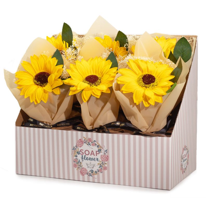 Klaar voor Verkoop Zeepbloemen – Zonnebloem Boeket (Enkelstuk)
