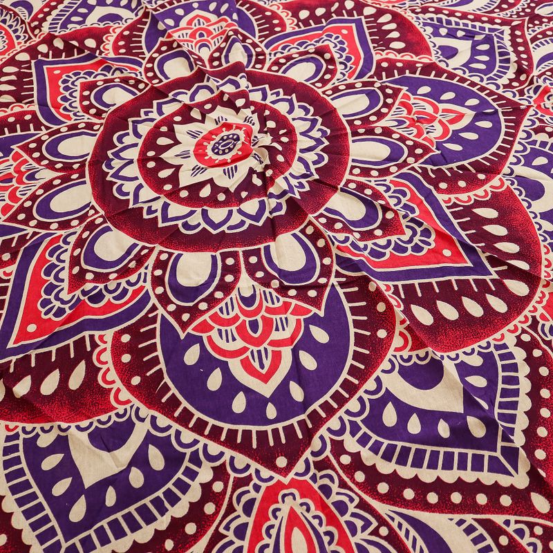 Grote Mandala Ronde Kunst (180cm) - Roze & Paars