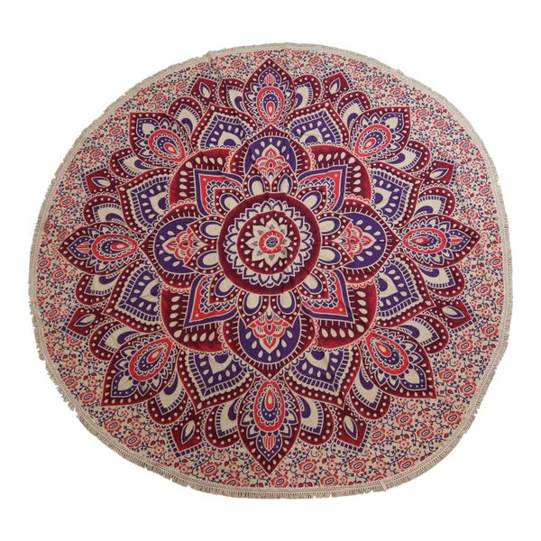 Grote Mandala Ronde Kunst (180cm) - Roze & Paars