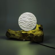 DriftGlow Lamp Grijze Luna Kap
