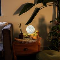 DriftGlow Lamp Grijze Luna Kap