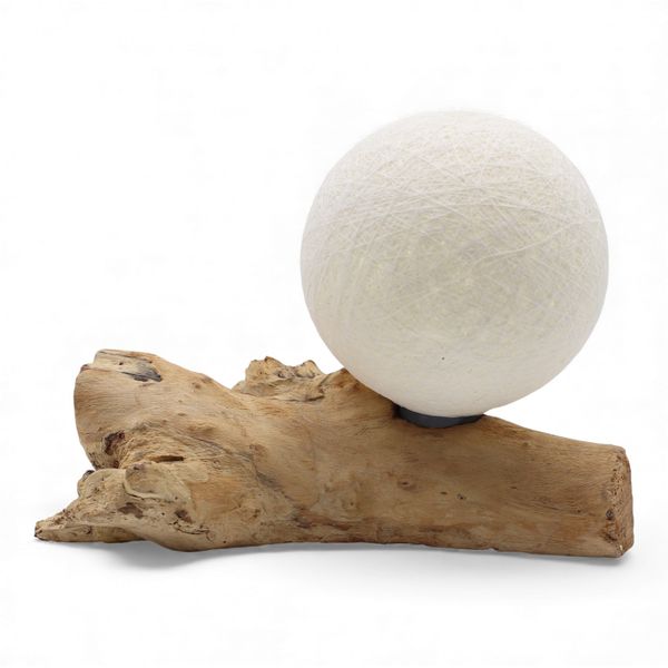 DriftGlow Lamp Katoenen Luna Ivoorkleurige Kap