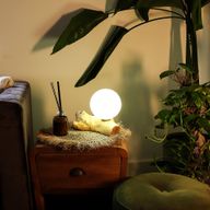 DriftGlow Lamp Katoenen Luna Ivoorkleurige Kap