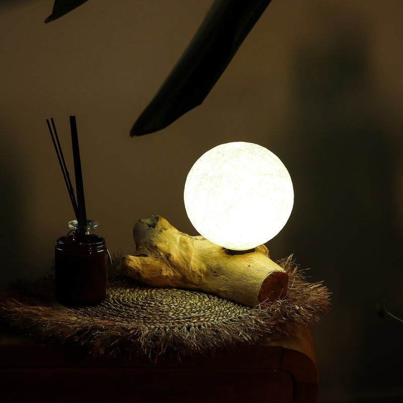 DriftGlow Lamp Katoenen Luna Ivoorkleurige Kap
