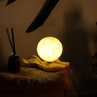 DriftGlow Lamp Katoenen Wikkel Crèmekleurige Kap