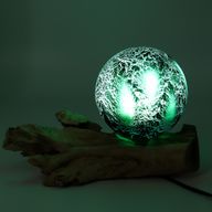 DriftGlow Lamp Smaragd Crackle Kap