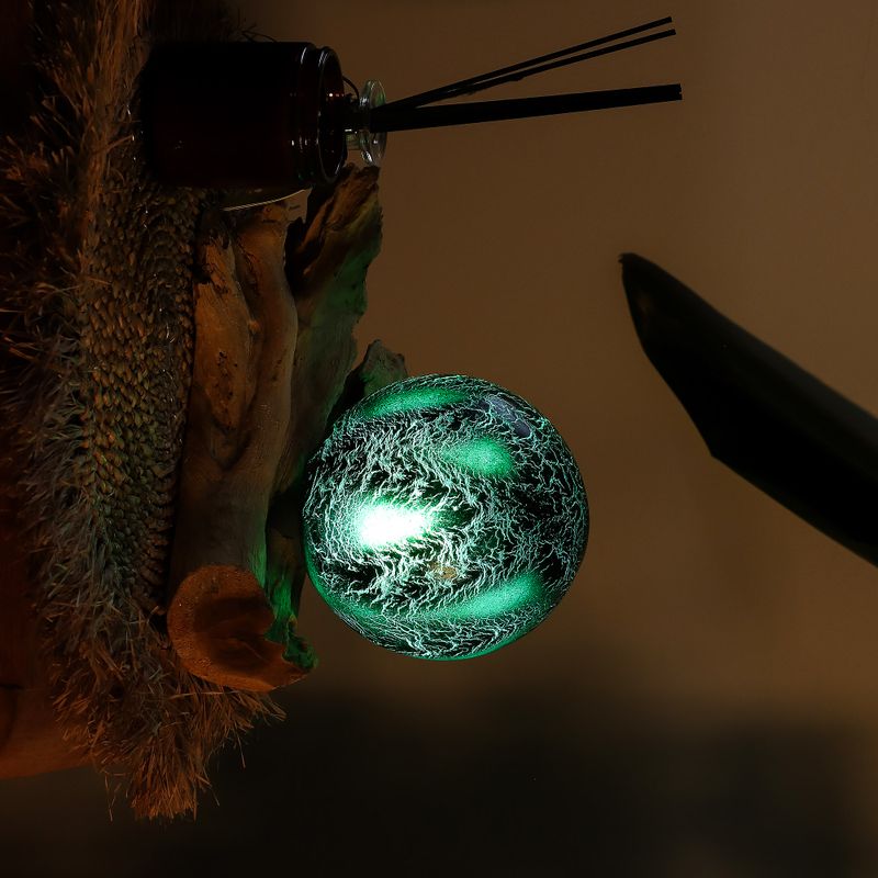 DriftGlow Lamp Smaragd Crackle Kap