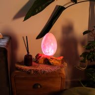 DriftGlow Lamp Crackle Vuur-Ei Kap – Oranje