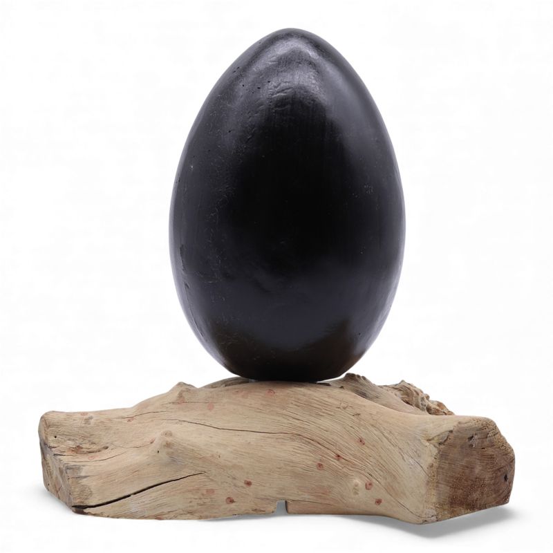DriftGlow Lamp Crackle Lava-Ei Kap – Grijs