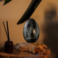 DriftGlow Lamp Crackle Lava-Ei Kap – Grijs