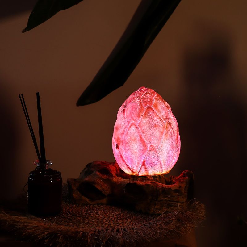 DriftGlow Lamp Crackle Lotusbloem Kap – Paars