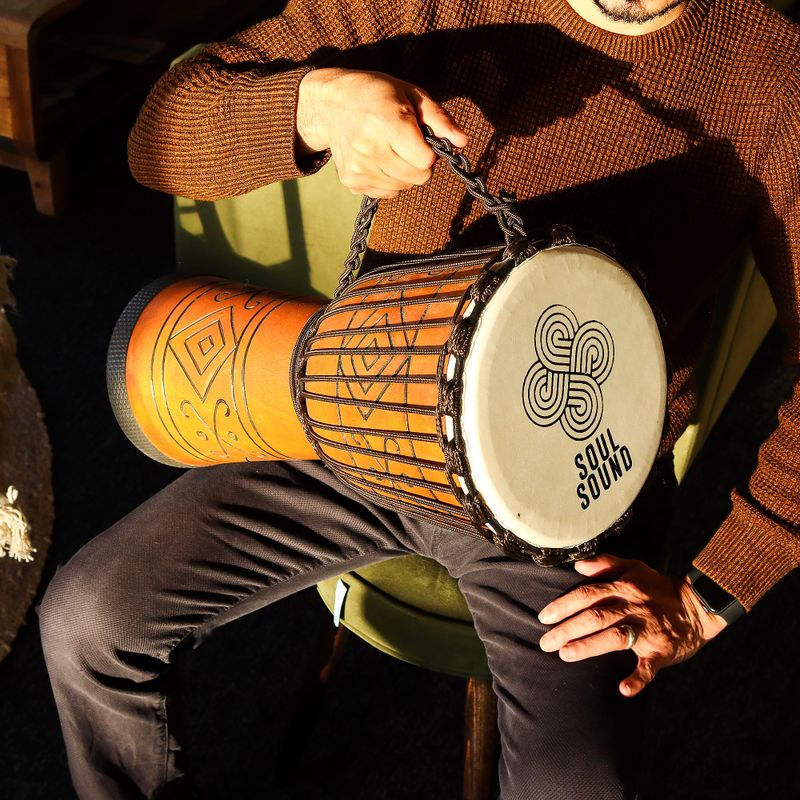 Grote Pro Djembe – Soul Sound (Laag) – 50 cm (Ø 22 cm)