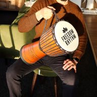 Grote Pro Djembe – Freedom Rhythm (Hoog) – 50 cm (Ø 22 cm)