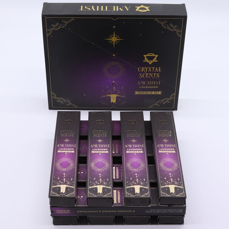 Amethist Kristal Geuren Smudge Wierook – Lavendel