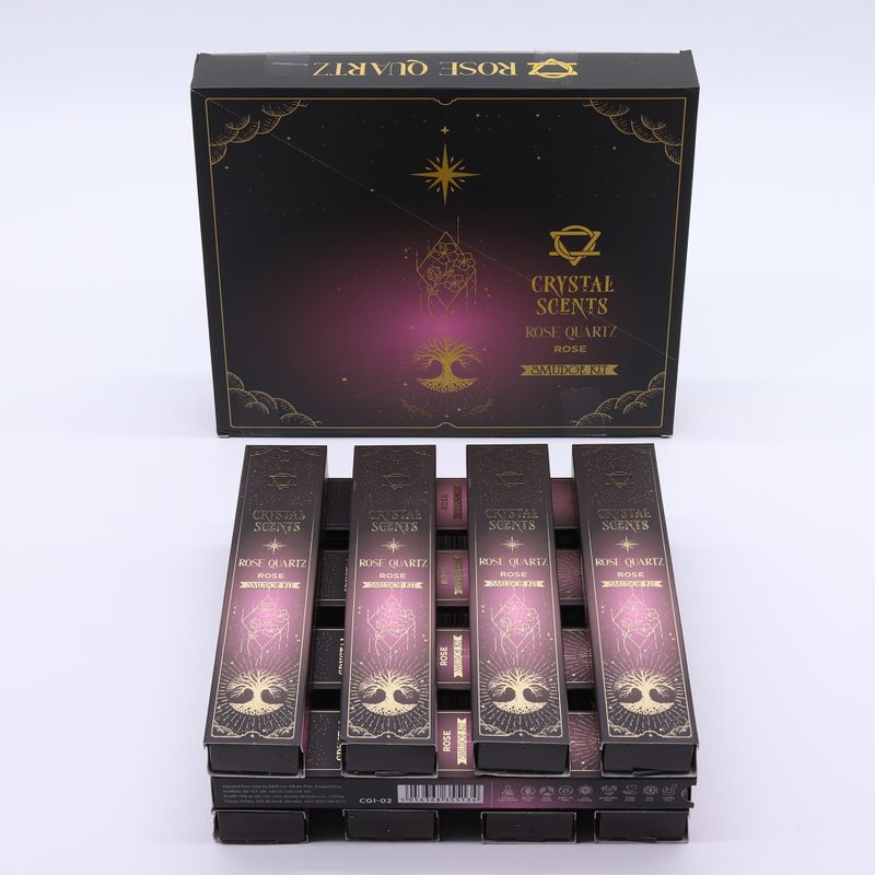 Rozenkwarts Kristal Geuren Smudge Wierook – Roos