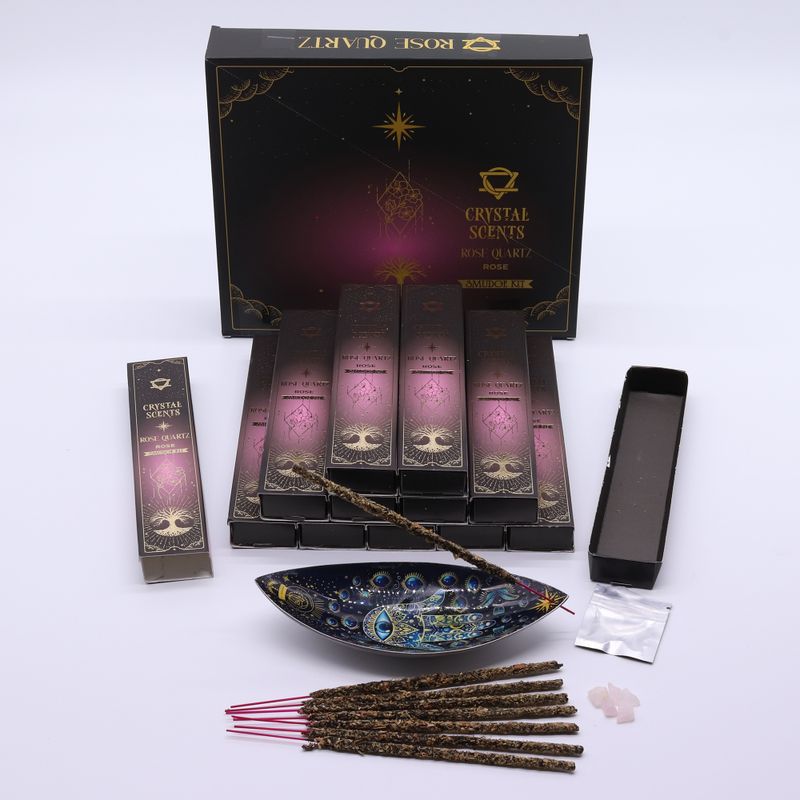 Rozenkwarts Kristal Geuren Smudge Wierook – Roos
