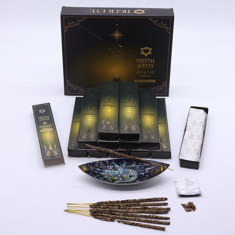 Tijgeroog Kristal Geuren Smudge Wierook – Vanille