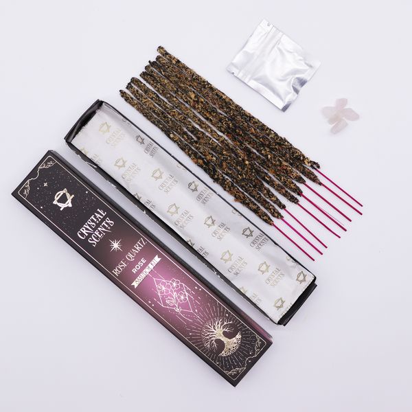 Rozenkwarts Kristal Geuren Smudge Wierook – Roos