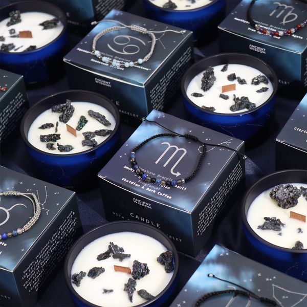 Sterrenbeeld Kristalkaarsen Met Edelsteen Armband