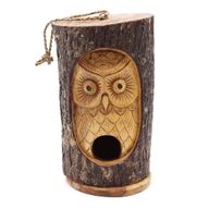 Boomstam Gezicht - Vogelhuisje - Wijze Uil