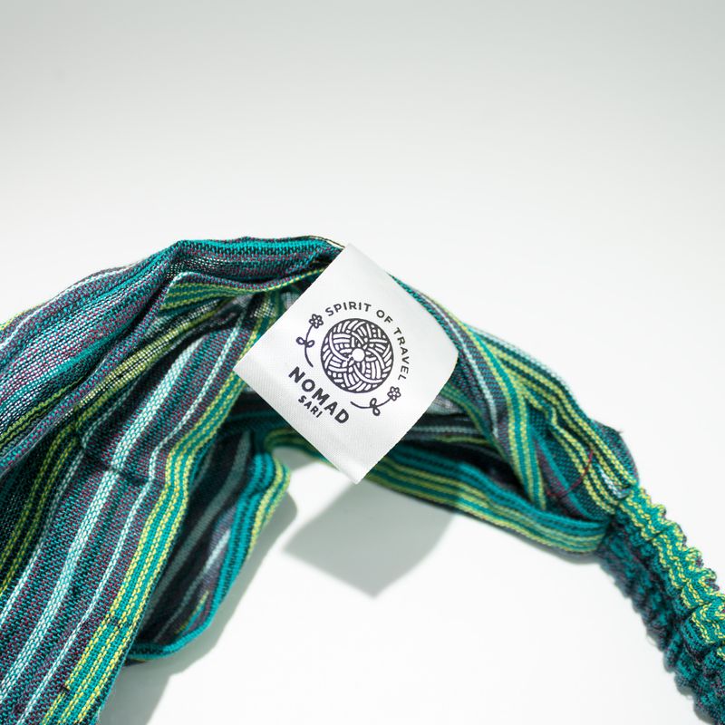 Nomad Sari - Hippy Haarband - Blockprint Assorti Designs - (56x25cm) One size