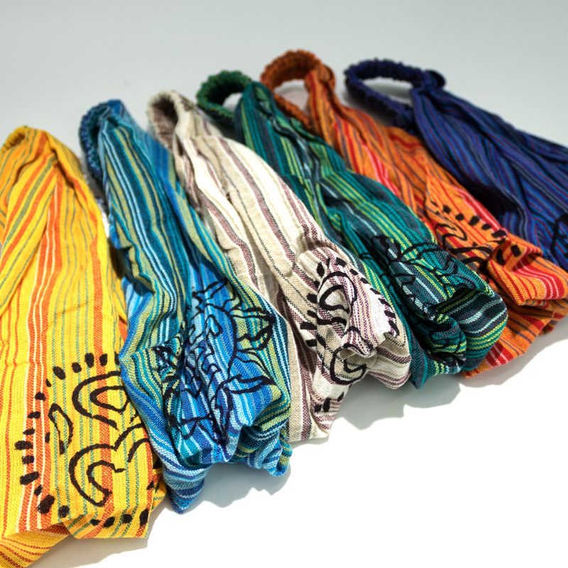 Nomad Sari - Hippy Haarband - Blockprint Assorti Designs - (56x25cm) One size