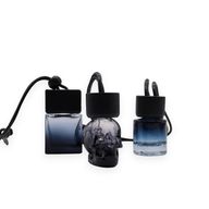 Zwart - Auto Diffuser Hangflesjes - 8ml - (3 verschillende designs x 4)