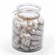 Grote Decoratieve Houten Harten – Victoriaanse Bloem (50) – in Displaypot
