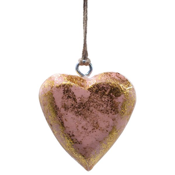 Grote Decoratieve Houten Harten – Roségoud (50) – in Displaypot