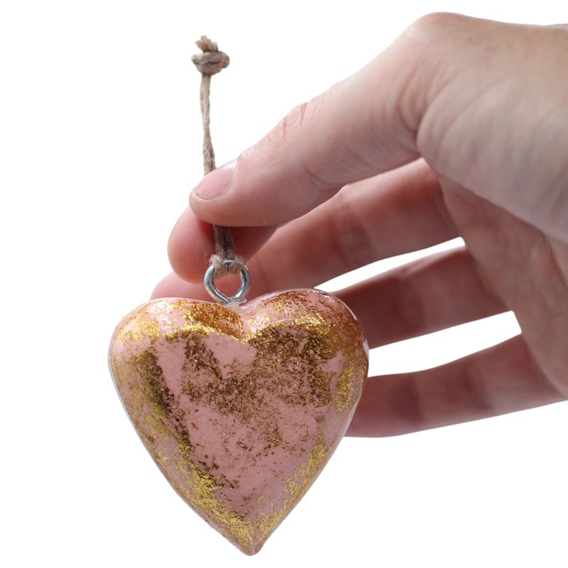Grote Decoratieve Houten Harten – Roségoud (50) – in Displaypot