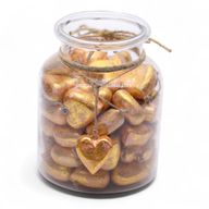Grote Decoratieve Houten Harten – Roségoud (50) – in Displaypot