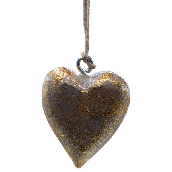 Grote Decoratieve Houten Harten – Lavendel Goud (50) – in Displaypot
