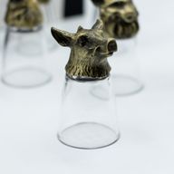 Ondersteboven Shotglazen (25 ml) – Bos en Mystieke Wezens – Antiek Brons