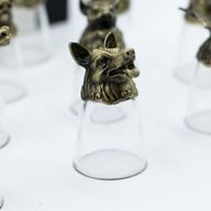 Ondersteboven Shotglazen (25 ml) – Chinese Dierenriemwezens – Antiek Brons