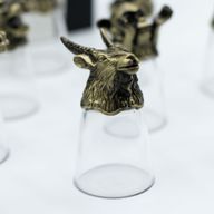 Ondersteboven Shotglazen (25 ml) – Chinese Dierenriemwezens – Antiek Brons