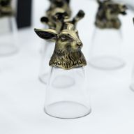 Ondersteboven Shotglazen (25 ml) – Chinese Dierenriemwezens – Antiek Brons