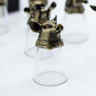 Ondersteboven Shotglazen (25 ml) – Chinese Dierenriemwezens – Antiek Brons