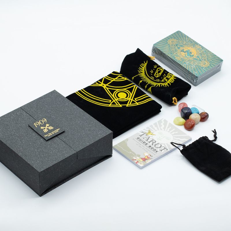 Tarotkaartenset Cadeauverpakking Met Goud- & Turquoise Folie – Met Boekje