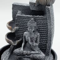 Tafelwaterornament – Boeddha, Lotusbloem met Cascaderende Potten
