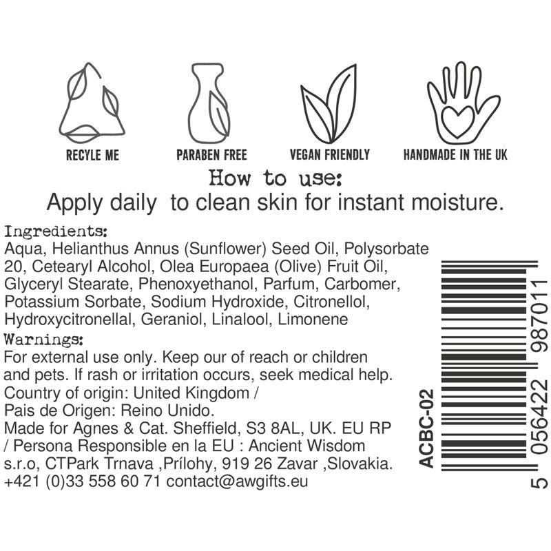 Hand & Lichaamscrème- Zeezout & Mos- 300ml