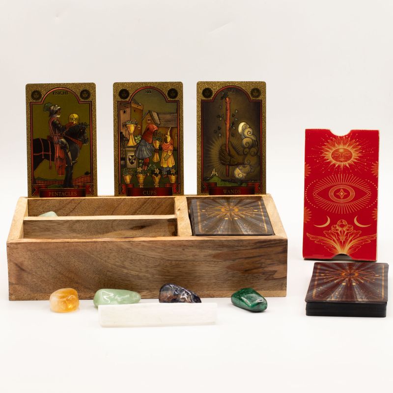 Driedelige Tarotdoos met Kaarthouder