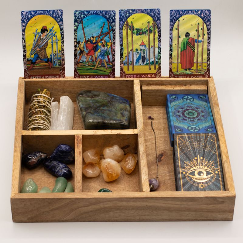 Vierdelige Tarotdoos met Kaarthouder