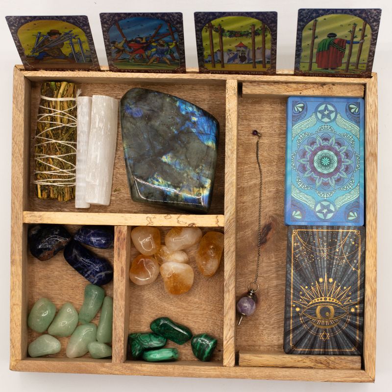 Vierdelige Tarotdoos met Kaarthouder